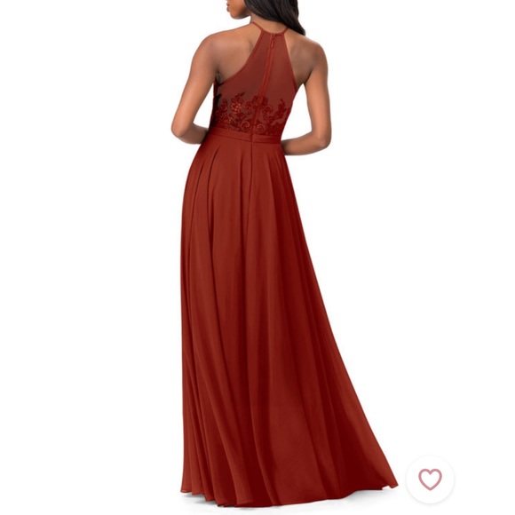Azazie Kinsey Bridesmaids dress in Rust - Picture 2 of 5